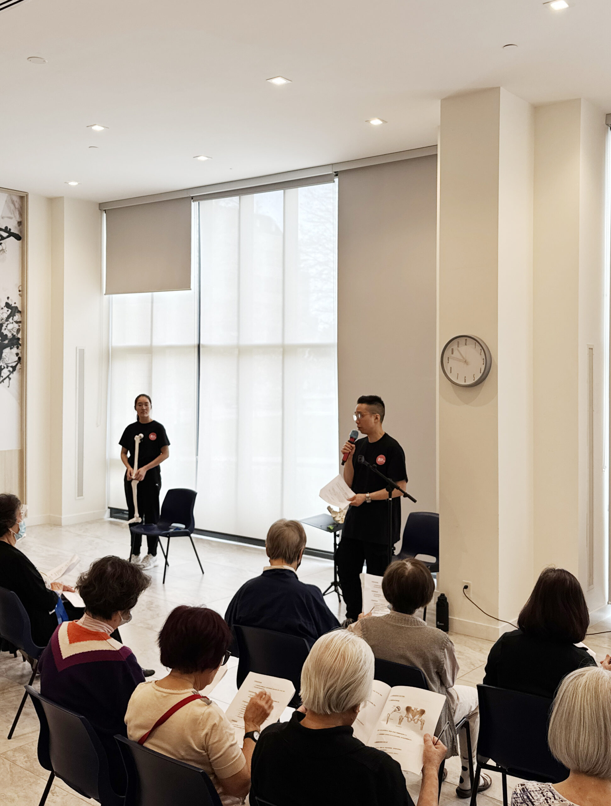Physiotherapists hosting a workshop